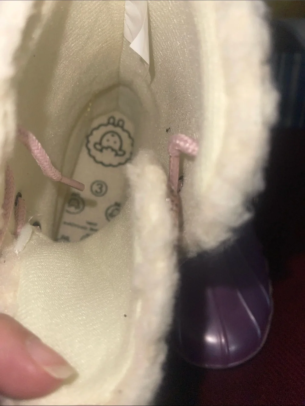 Adrienne Vittadini Pink Purple Glitter Star Kids Snow Boots
